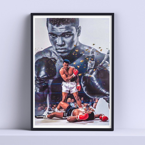 Cuadro Muhammad Ali Boxeo Decorativo 30x40cm Listo P Colgar