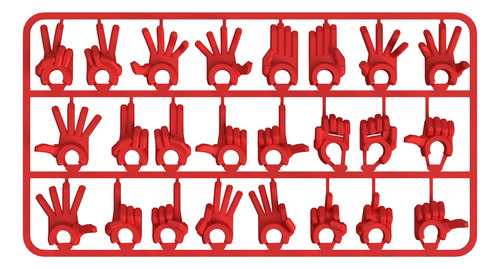 Kit/set De 24 Manos Rojas Intercambiables Para Dummy 13