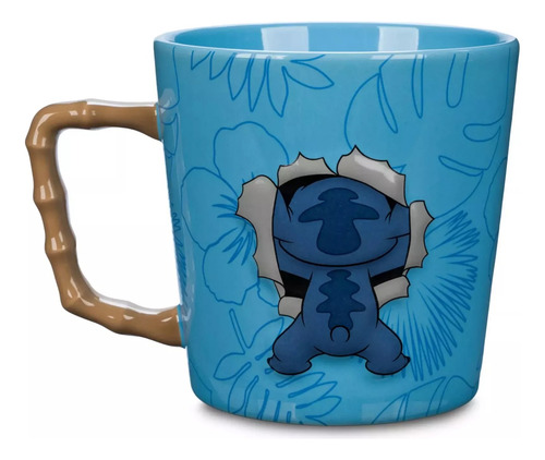 Taza Stiche Disney Store Lilo Nani Pleakley Cobra Bubbles Ju Azul Acero Stich