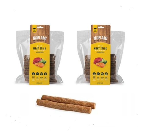 Mon Ami Meat Stick Beef Lamb Chicken Snack  Perros 400g X2