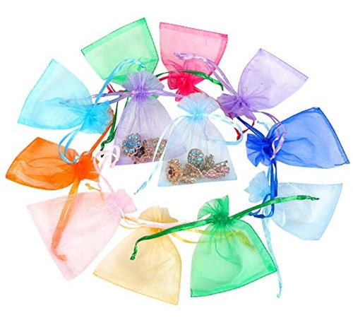 100 Bolsas Transparentes De Organza Para Regalo