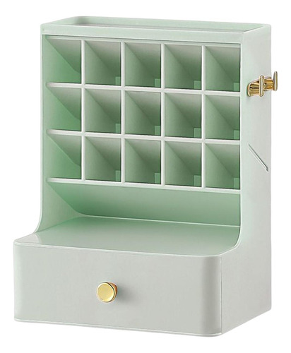 Organizador De Maquillaje De 15 Compartimentos, Verde