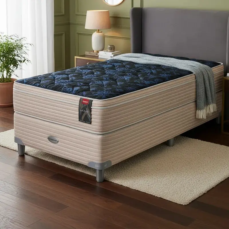 Sommier Y Colchón Resortes Springwall Mcb 115 100x200 11/2 P Beige