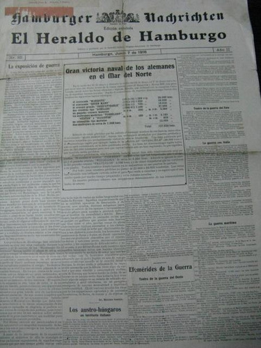 Mercurio Peruano: Periodico Heraldo Hamburgo 6-1916 L92
