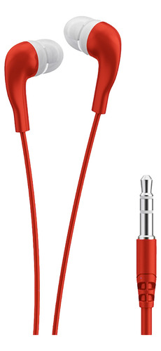 Fone De Ouvido In-ear Com Fio Microfone P2 Controle Chamada Cor Vermelho