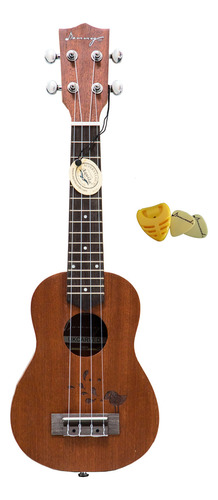 Ukulele Soprano Madera Caoba Mate Ukelele Plumillas D Color Marrón