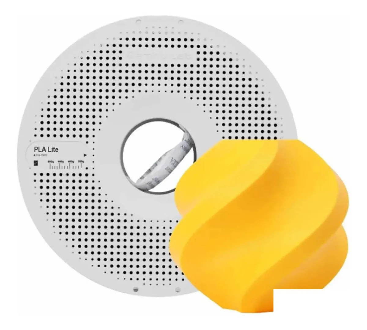 Filamento de bambu Lab Pla Basic Lite de 1 kg para impressão 3D em amarelo solar