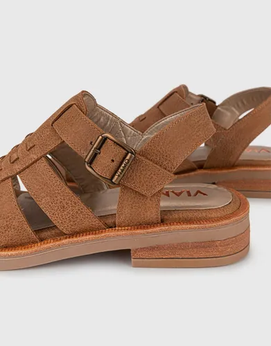 Sandalias De Cuero Mujer Ginesa Dama Suela 27.900