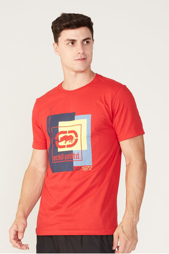 Camiseta Ecko Estampada Vermelha