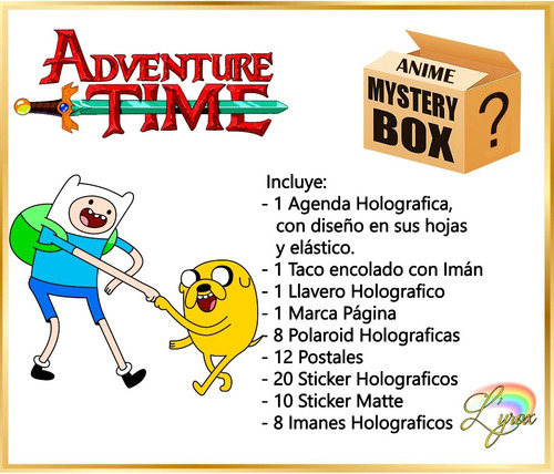 Hora De Aventura Caja Misteriosa Mystery Box Exclusiva Anime