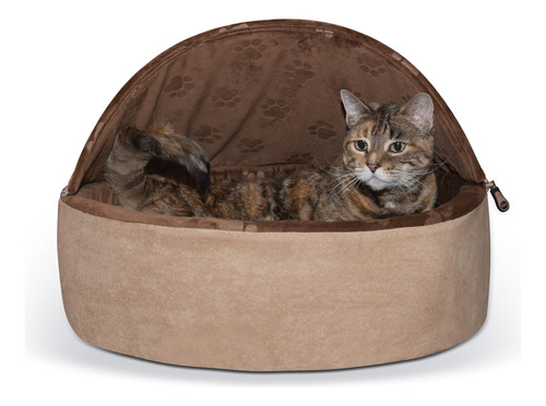 K&h Pet Products Cama De Gatito Autocalentable Con Capucha P