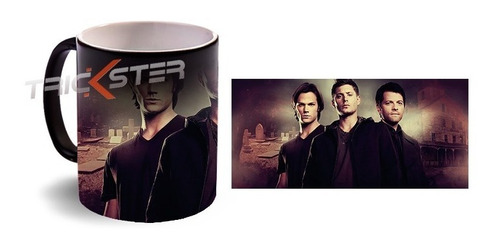 Supernatural Castiel Dean Sam Spn Taza Magica Personalizada