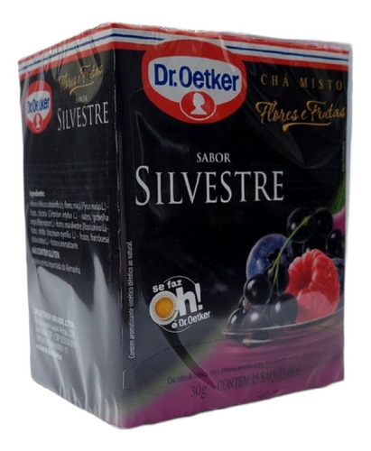 Chá Silvestre Dr. Oetker Flores e Frutas Caixa 30g 15 Unidades