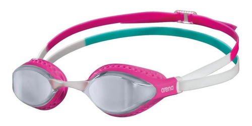 Gafas de natación Airspeed con espejo plateado, arena, color rosa/azul turquesa