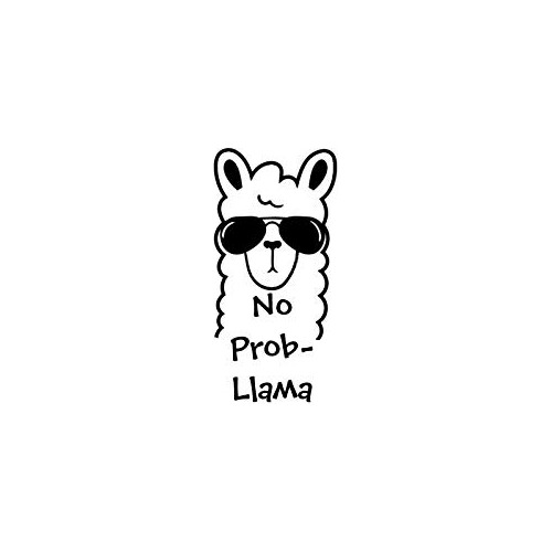 No Prob-llama Llama Funny Nok Calcomanía De Vinilo Aut...