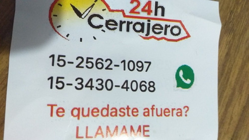 Imagen 2 de 2 de Cerrajeria 24 Hs Recoleta