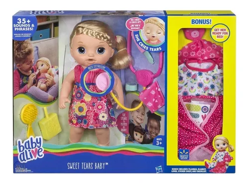 Mu eca Baby Alive Dulces Lagrimas Llora De Verdad Accesorios