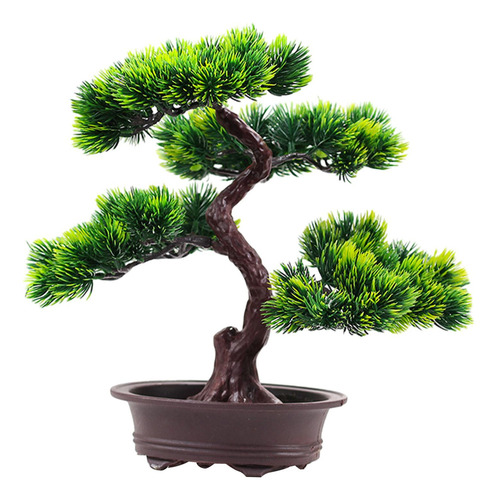 W De Bonsái Artificial, Árbol Verde Bonsái Decorativo Con