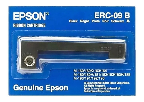 Cinta Original Epson Erc-09b Negro Para M-160 160k 163 164 180 180h 181 182 183 183h 185 190 191 192 195 Ncr-2000