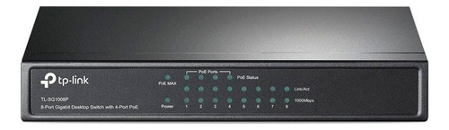 Switch 8 Puertos Tp-link Tl-sg1008p Poe Gigabit 10/100/1000