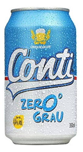 Cerveja Conti Zero Grau Lata 350ml Fardo Pack 12un Contini