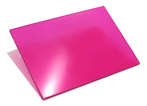 Chapa  Acrílico Colorido Cor Rosa Translucido 50cmx40cm 2mm 