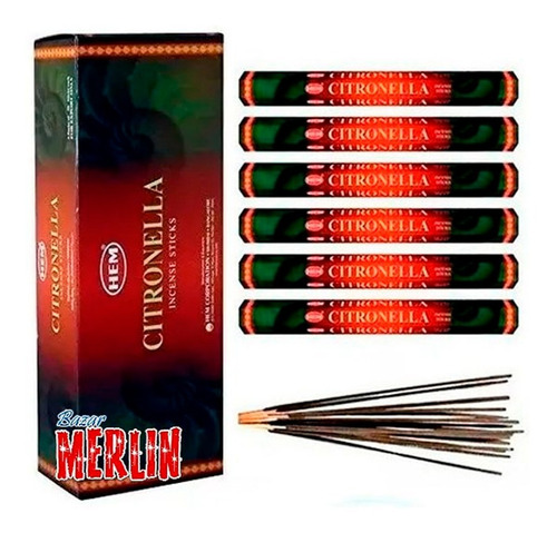 Incienso Citronela Hem - Caja Con 6 Paquetes