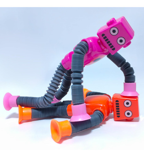 16 Pzas Juguete Robot Con Ventosa Tubos Telescópicos Que Cam