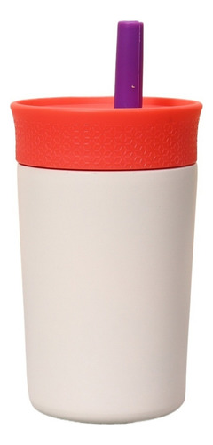 Vaso De Acero Inoxidable Con Pajita De Doble Pared De 12 Oz