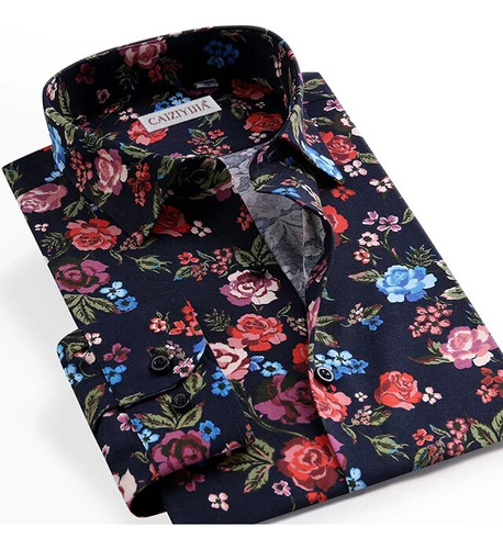 Blusa De Playa Con Estampado Floral Para Hombre, Camisa Casu