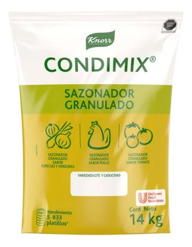 Sazonador Knorr Condimix Granulado Sabor Pollo 14 Kg