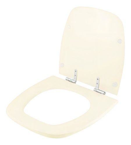 Assento sanitário Pontto Lavabo Celite Versato de MDF laqueado com forma oval bege