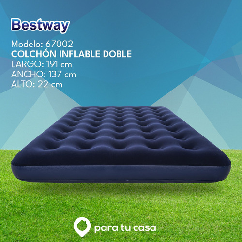 Colchón Colchoneta Camping Inflable 2 Plazas Bestway Ct