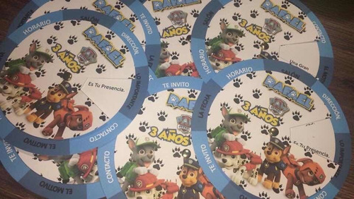 Tarjetas Invitaciones Giratorias Cumpleaños E Infantiles