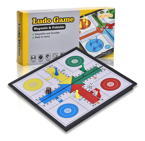 Juego De Mesa Magnético Quadpro Ludo Con Tablero Plegable, J