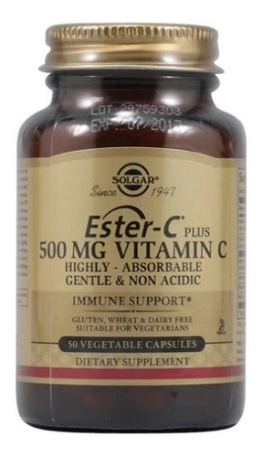 Ester-c Plus Con Vitamina C 500mg 50 Cápsulas 