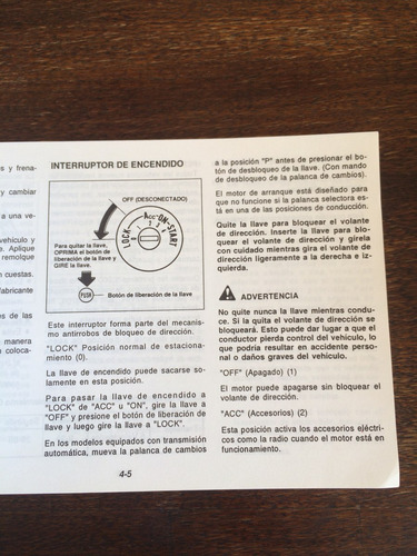 Nissan V16 Manual Del Propietario (Usado)
