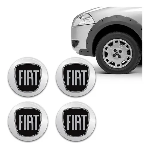 Kit de adhesivos para diseño de logotipo de piano, resina, 55 mm, de Fiat, color negro