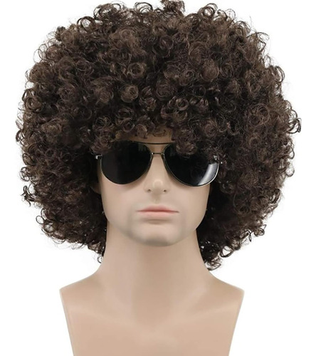 Pelucas Afro For Hombres Y Mujeres, Peluca Hippie Disco,