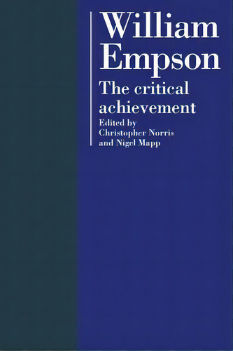William Empson, De Christopher Norris. Editorial Cambridge University Press, Tapa Blanda En Inglés