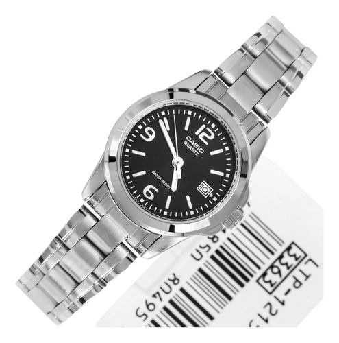 Imagen 2 de 2 de Reloj Casio Mujer Clásico Ltp-1215a-1a Calendario Negro