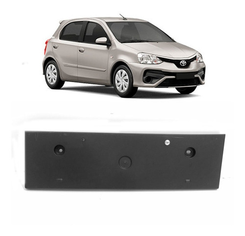 Suporte De Placa Etios Hatch Sedan 2018 A 2019 Preto