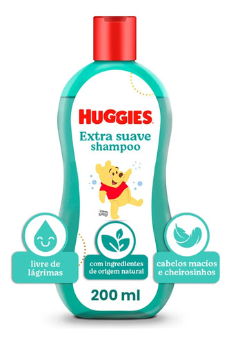 Shampoo Infantil Bebês Relaxar Hora De Sonhar Huggies 200ml 