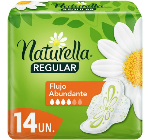 Toallas Higiénicas Naturella Regular, 14 Unidades