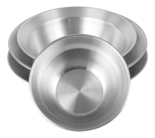 Juego De Platos Y Cuencos De Acero Inoxidable De 4 Piezas,