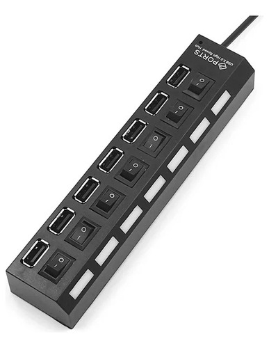 Adaptador Multipuertos Usb 2.0 Hub 7 Entradas Hi-speed