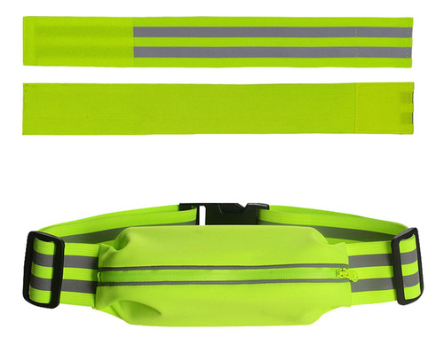 Correas De Tira 1 Cinturón Y 2 Brazaletes Verde