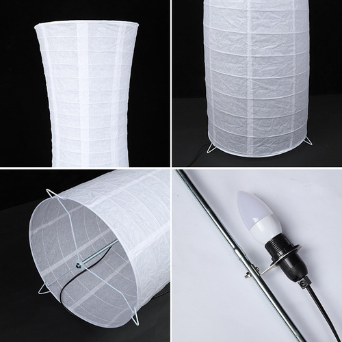Lámpara De Pie De Papel Decorativa, Estilo Jarrón