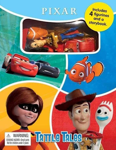 Libro Cuentos Y Aventuras Pixar Cuento + 4 Figuras