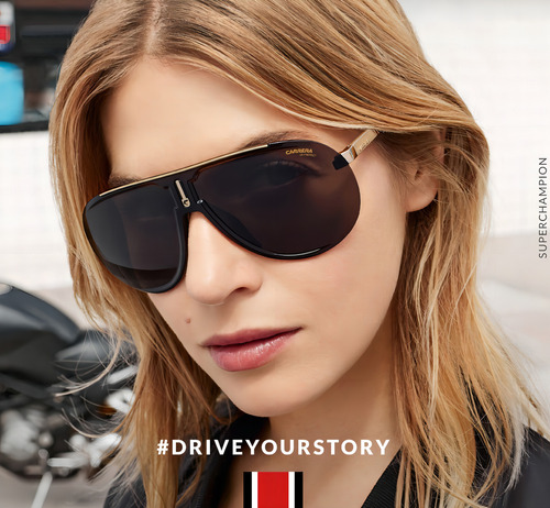 Lentes De Sol Carrera Superchampion 2m22k Negro/gold Unisex Color Black gold Color de la lente Gris Color de la varilla Dorado-Negro Color del armazón Black gold Diseño Classic